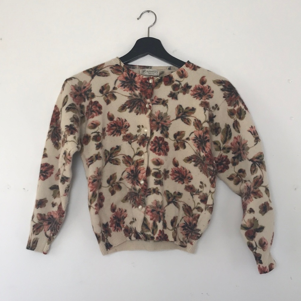 Floral Button Up Sweater